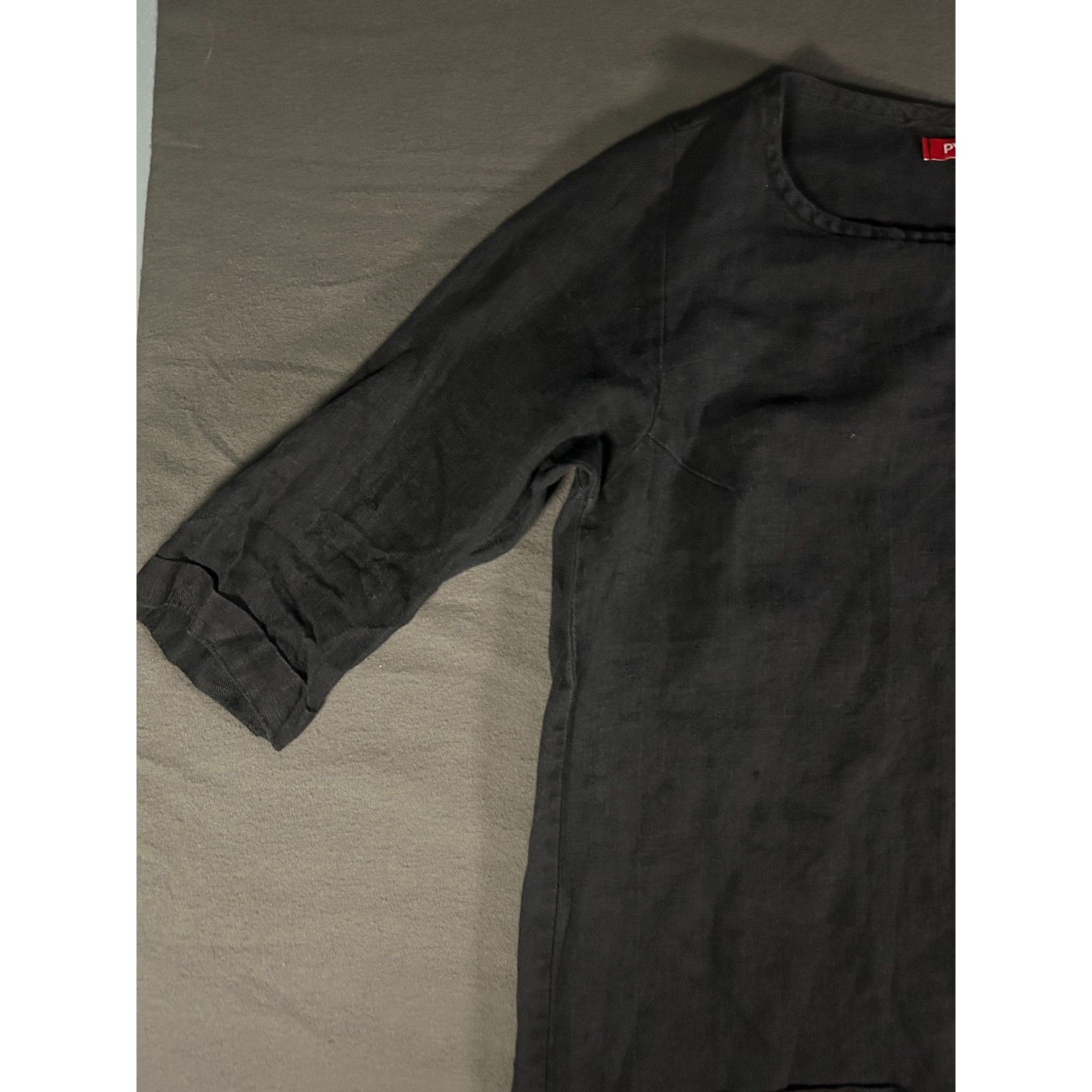 Nwot Cottagecore Pyne & Smith No. 20 Black Linen Shift Tunic Dress Pockets Xs — image 7 of 8